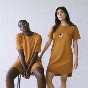 Tradlands Baja t-shirt dress in sienna